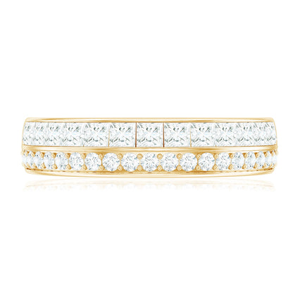 Certified Real Diamond Half Eternity Wedding Band