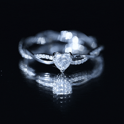 Heart Shape Moissanite Solitaire Promise Ring