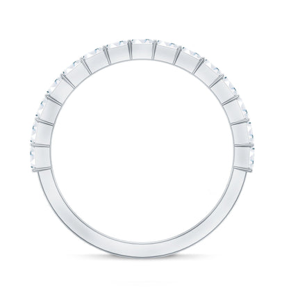 Baguette Cut Diamond Stackable Ring in Shared Prong Setting