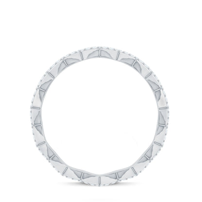 Minimal Diamond Zig Zag Eternity Band Ring