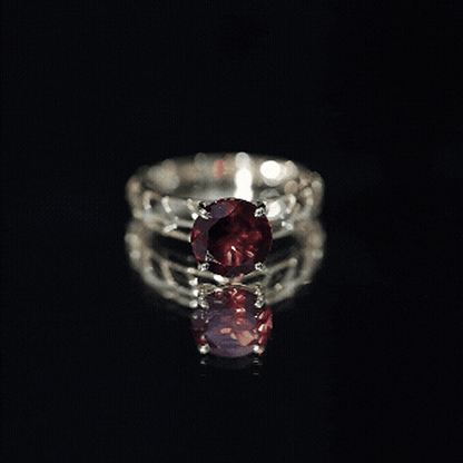 2.3 Carat Natural Garnet Filigree Engagement Ring with Certificate