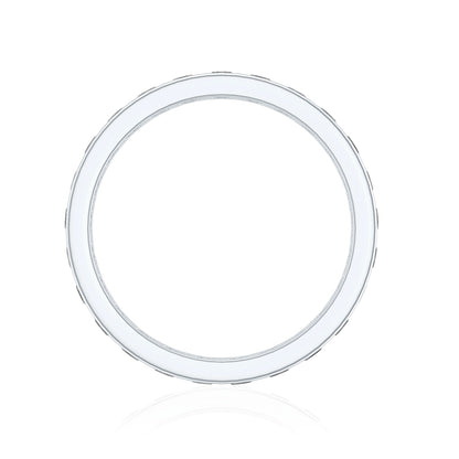 Channel Set Black Spinel Eternity Ring