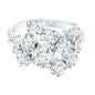 Certified Round Moissanite Cluster Engagement Ring for Women