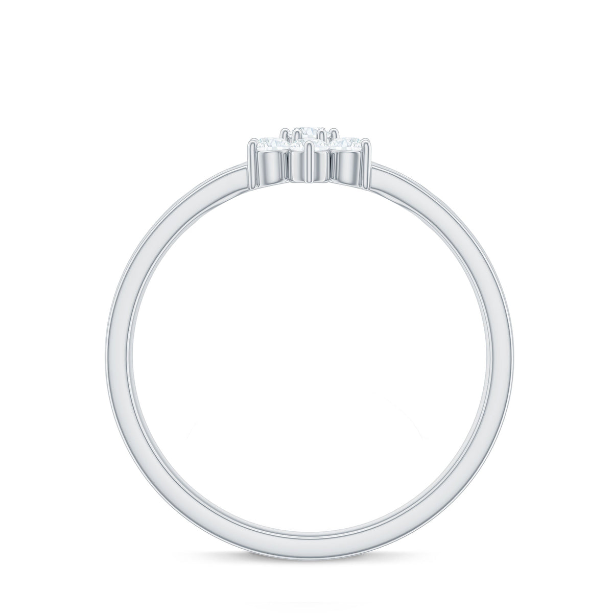Nature Inspired Diamond Flower Promise Ring for Proposal