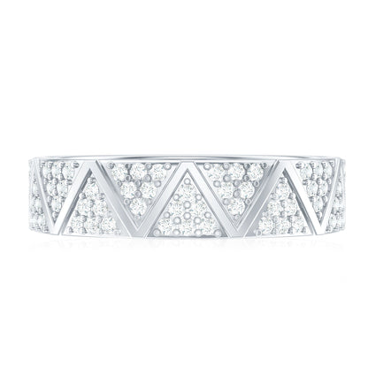 Natural Diamond Wide Wedding Band for Women