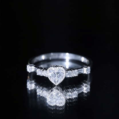 Heart Shaped Moissanite Pre Engagement Ring