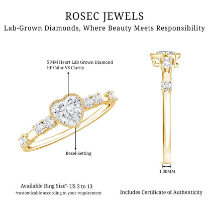 Heart Shaped Moissanite Pre Engagement Ring