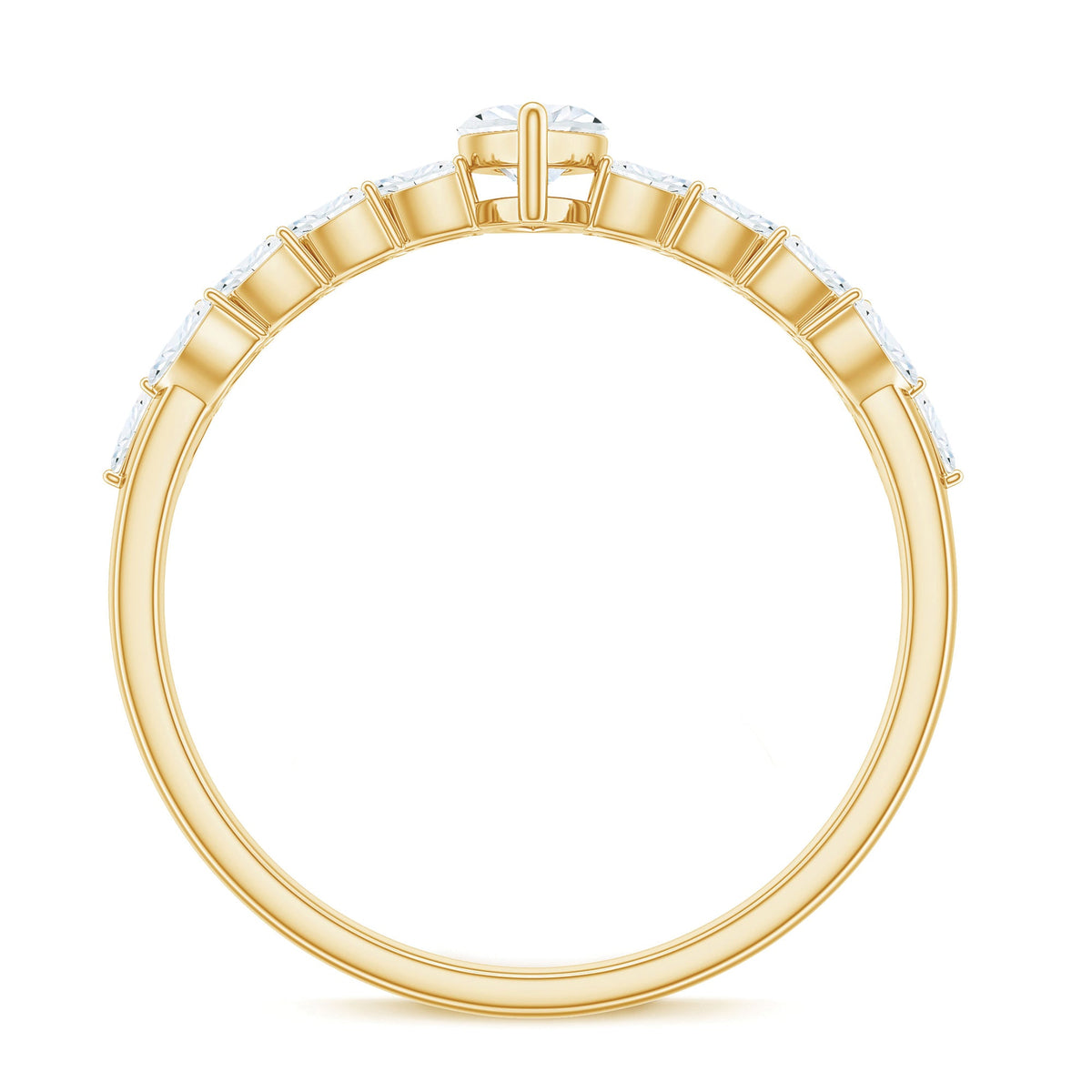 Marquise Cut Moissanite Solitaire Braided Engagement Ring
