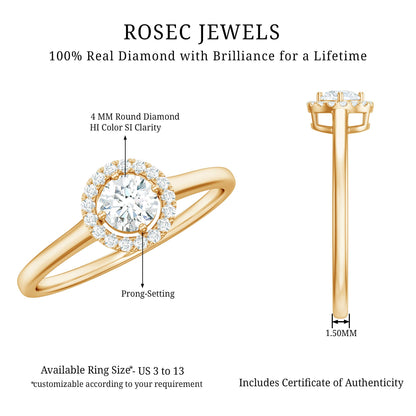 Natural 0.25 Carat Diamond Promise Ring with Certificate