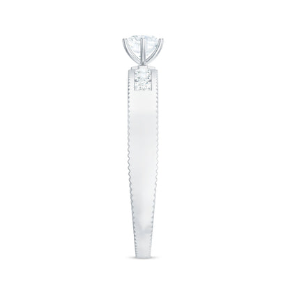 Natural Diamond Solitaire Engagement Ring for Women