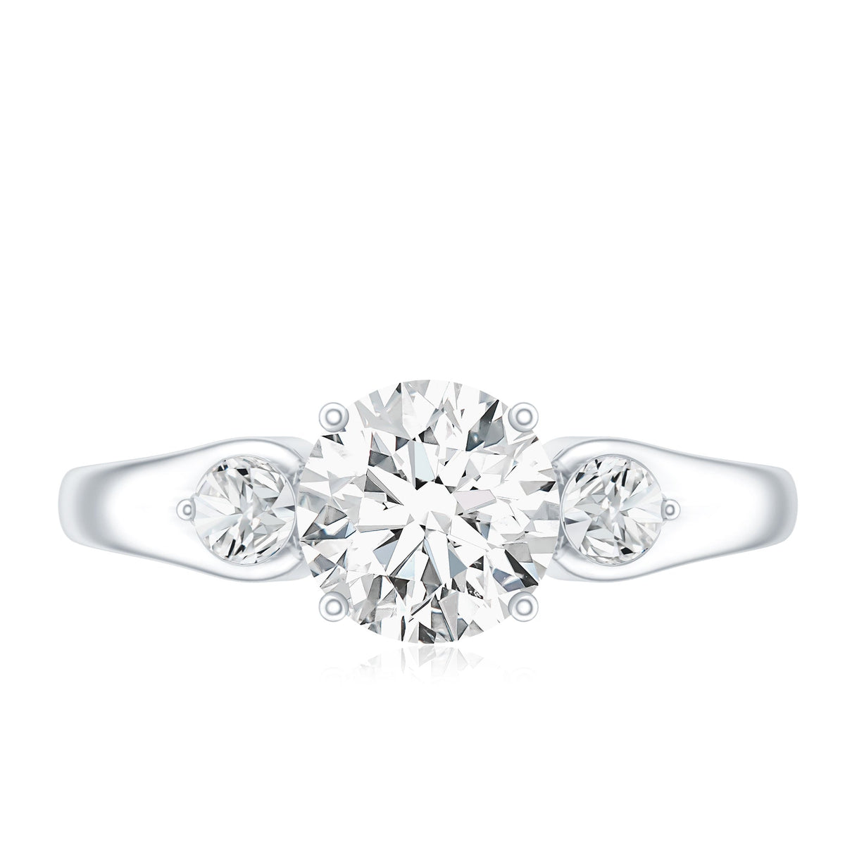 Certified 1.3 Carat Moissanite Promise Engagement Ring