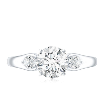 Certified 1.3 Carat Moissanite Promise Engagement Ring