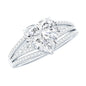 2 Carat Moissanite Heart Designer Engagement Ring with Split Shank
