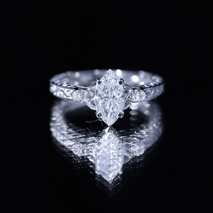 Antique Style Moissanite Celtic Knot Engagement Ring