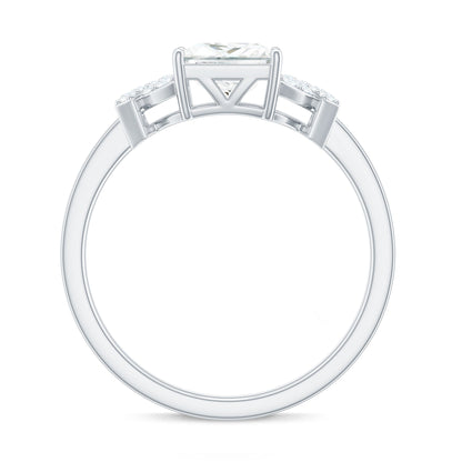 1.2 Carat Princess Cut Moissanite Solitaire Engagement Ring