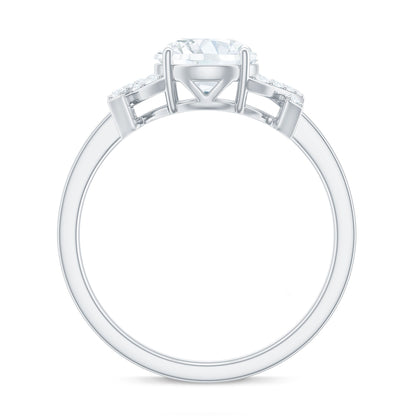 1.3 Carat Brilliant Cut Moissanite Solitaire Engagement Ring for Women