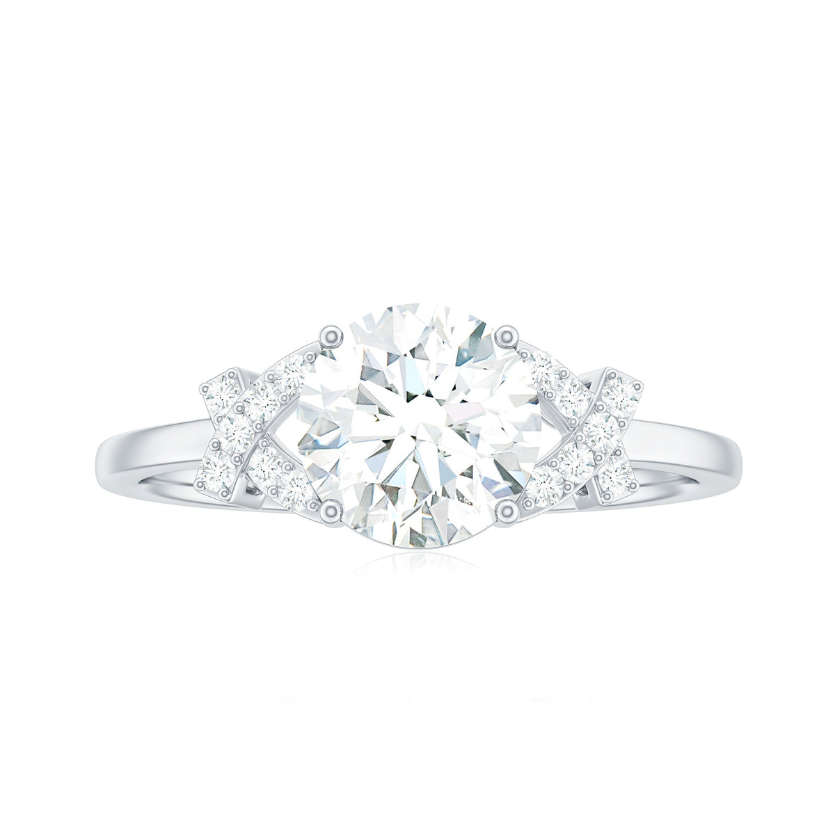 1.3 Carat Brilliant Cut Moissanite Solitaire Engagement Ring for Women