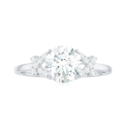 1.3 Carat Brilliant Cut Moissanite Solitaire Engagement Ring for Women