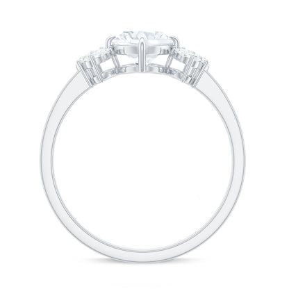 1.2 Carat Oval Cut Moissanite Designer Engagement Ring
