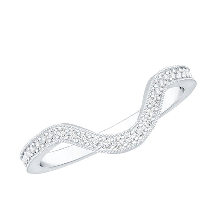 Certified Moissanite Curved Enhancer Band For Women