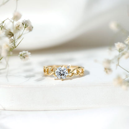 Lab Grown Diamond Art Deco Engagement Ring