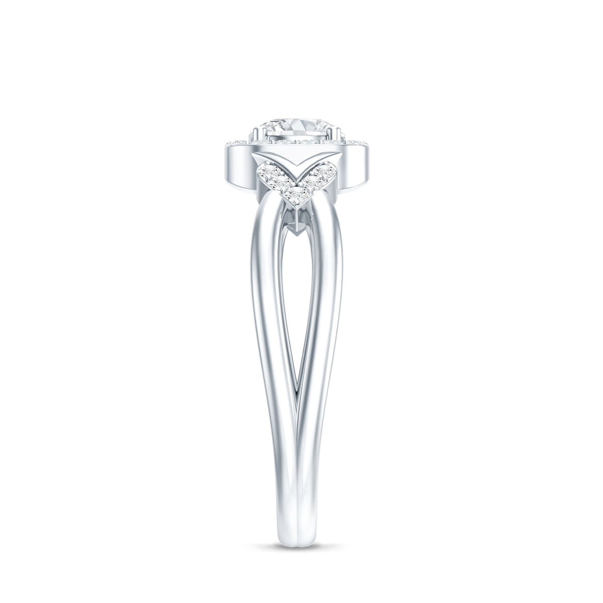 Lab Grown Diamond Halo Engagement Ring