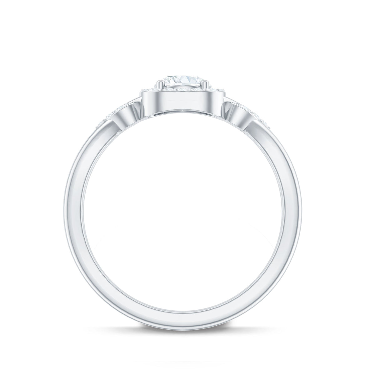 Lab Grown Diamond Halo Engagement Ring