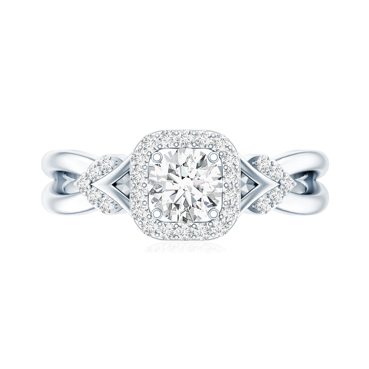 Lab Grown Diamond Halo Engagement Ring