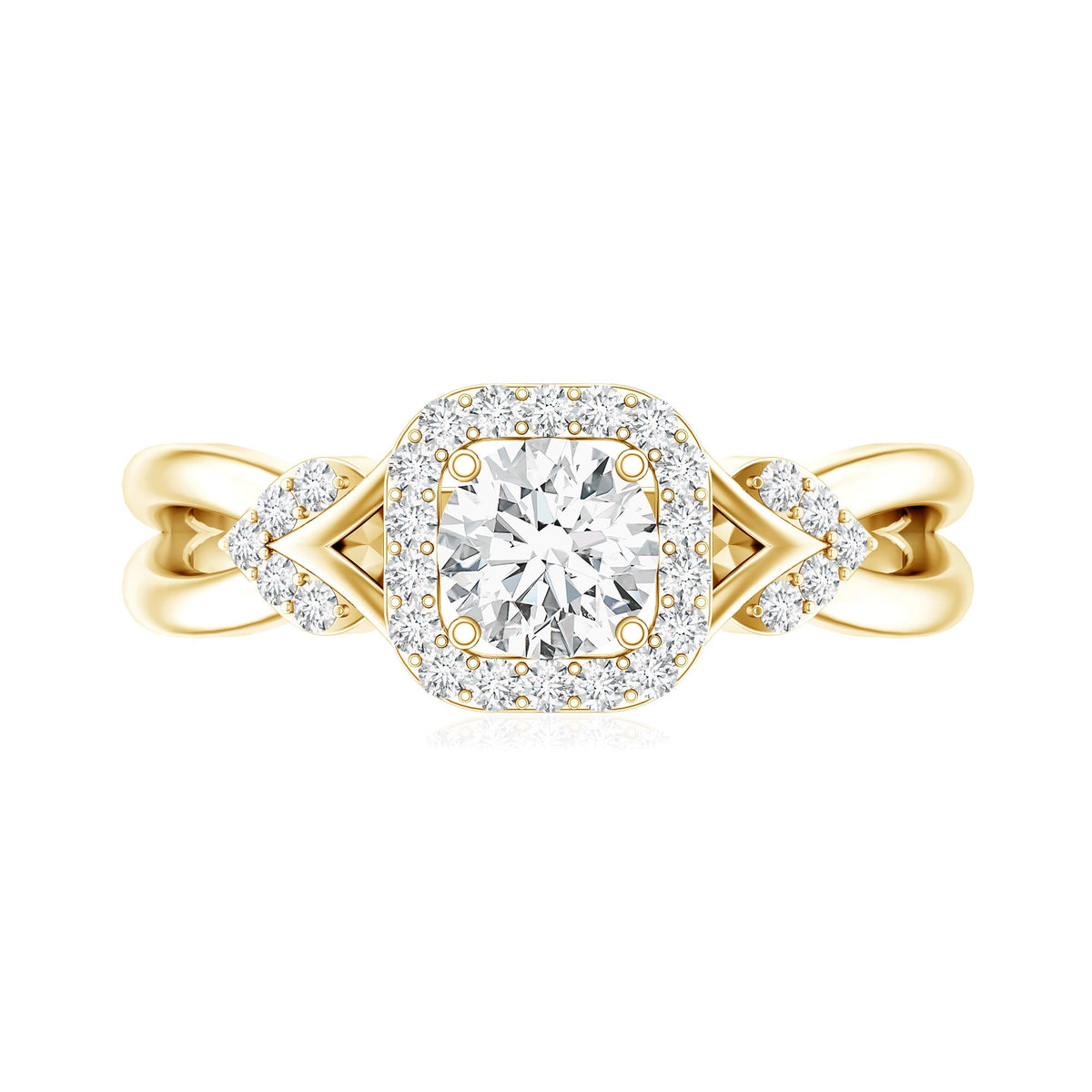 Lab Grown Diamond Halo Engagement Ring