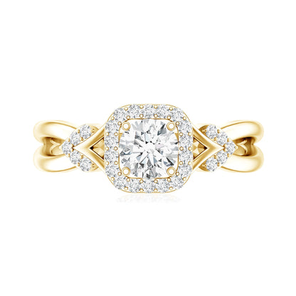 Lab Grown Diamond Halo Engagement Ring
