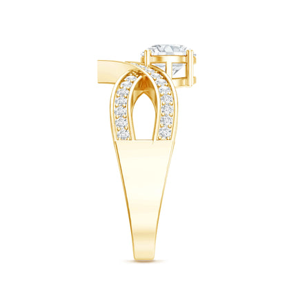 Certified Lab Grown Diamond Designer Solitaire Engagement Ring
