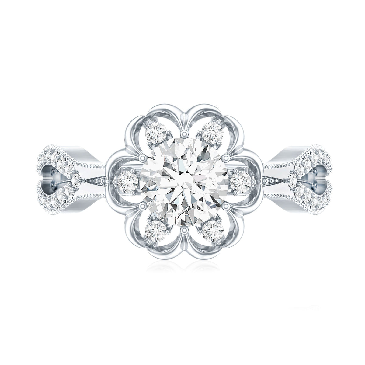 Nature Inspired Lab Grown Diamond Engagement Ring