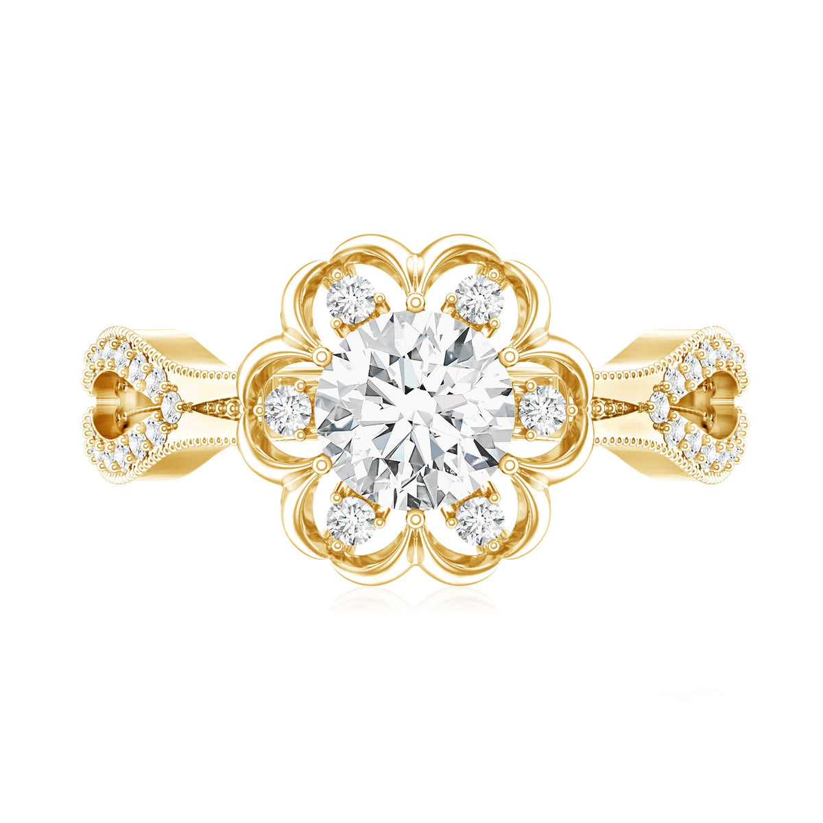 Nature Inspired Lab Grown Diamond Engagement Ring
