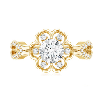 Nature Inspired Lab Grown Diamond Engagement Ring