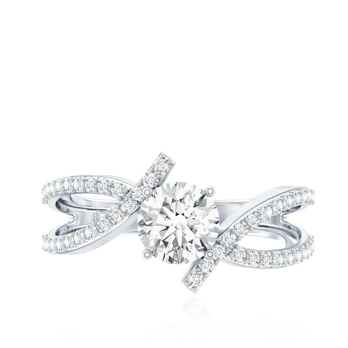 Certified Lab Grown Diamond Bypass Engagement Ring