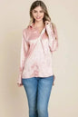 Casual Animal Print Satin Button up Shirts Blouse | Femstylo