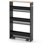 Rolling Kitchen Slim Storage Cart Mobile Shelving Organizer with Handle