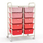 10-Drawer Rolling Storage Cart