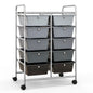 10-Drawer Rolling Storage Cart