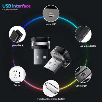 Mini Car USB LED Light | Portable Plug Play Ambient Mood Lamp for Auto Interior