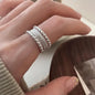 VENTFILLE 925 Sterling Silver Geometric Multilayer Round Bead Ring | Fashion Punk Temperament Jewelry