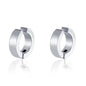 Stainless Steel Cuff Earrings for Men | Non Piercing Clip On Hoop Set