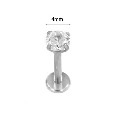 100% 316L Surgical Steel Flower Labret Piercing Butterfly Bee Tragus Snake Cartilage Helix Flat Back CZ Earrings Body Jewelry