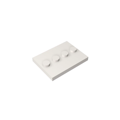 Gobricks GDS-980 Tile, Modified 3 x 4 with 4 Studs in Center | Compatible Building Block for DIY and MOC