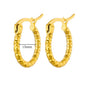 Vintage Round Stainless Steel Hoop Earrings For Women Gold Plated Earring 2023 Trending Statement Ear Jewelry Christmas Gift