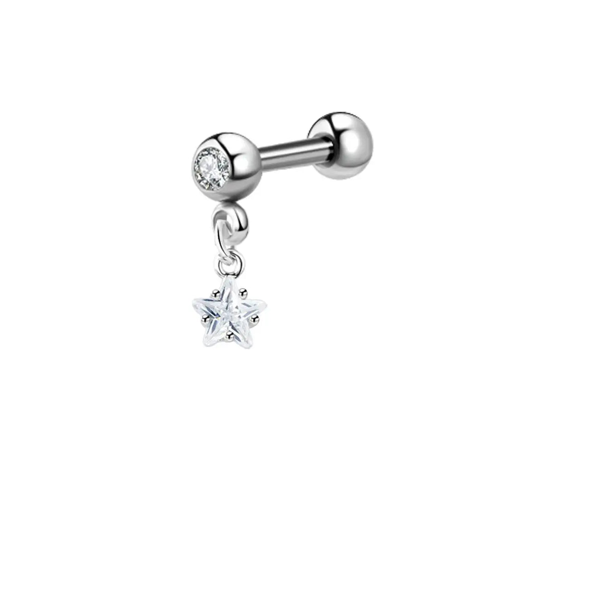 Moon Star Cartilage Earring Set | Cute Tragus Helix Daith Jewelry