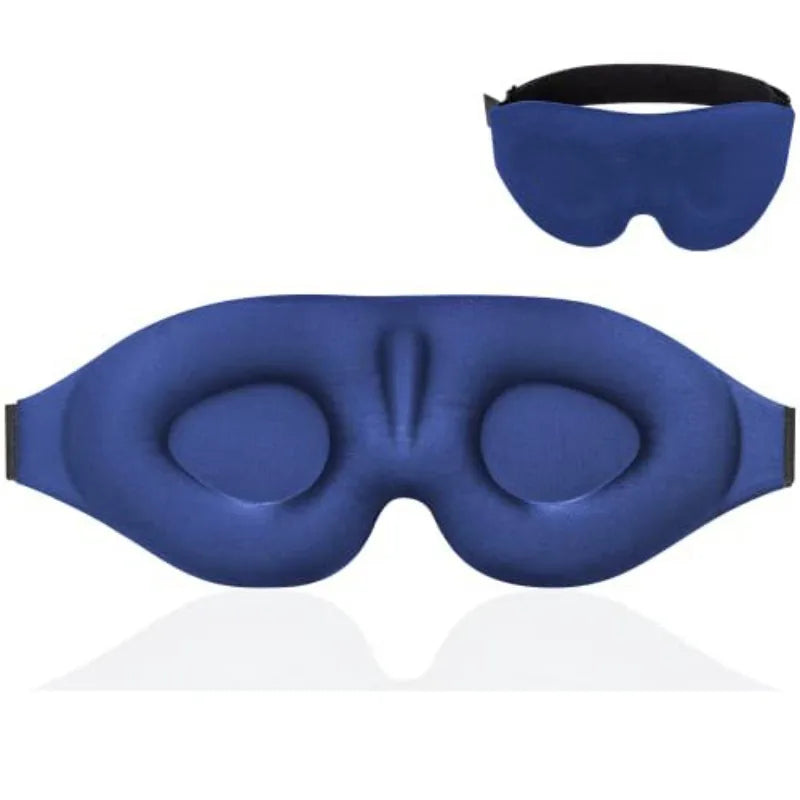 3D Contoured Sleep Mask | Memory Foam Blackout Eye Shade for Deep Rest