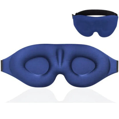 3D Contoured Sleep Mask | Memory Foam Blackout Eye Shade for Deep Rest