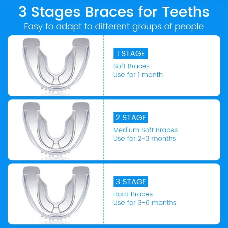 3 Stages Dental Orthodontic Braces Teeth Retainer | Anti Snoring Mouth Guard
