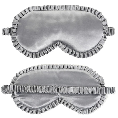 Silk Sleep Mask with Elastic Band and Lace Trim | Lightproof Breathable Eye Cover